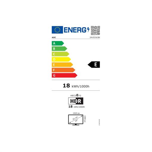 AOC Value-line 24V5CW/BK - V5 61cm 24Zoll 1920x1080 Full HD @75Hz Schwarz