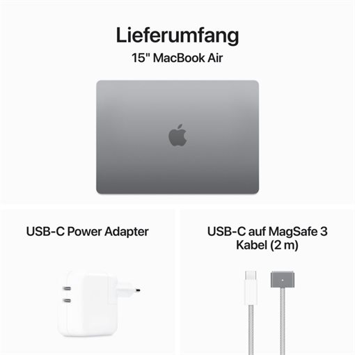 Apple MacBook Air M3 MXD13D/A 38,9cm 15,3Zoll 512GB 16GB RAM macOS