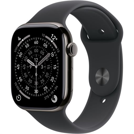 Apple Watch Series 11 Schiefertitan Band:Schwarz Gr, S/M 64GB 46mm LTE GPS