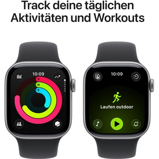 Apple Watch Series 11 Space grau Alu Band:Schwarz Gr, M/L 64GB 42mm LTE