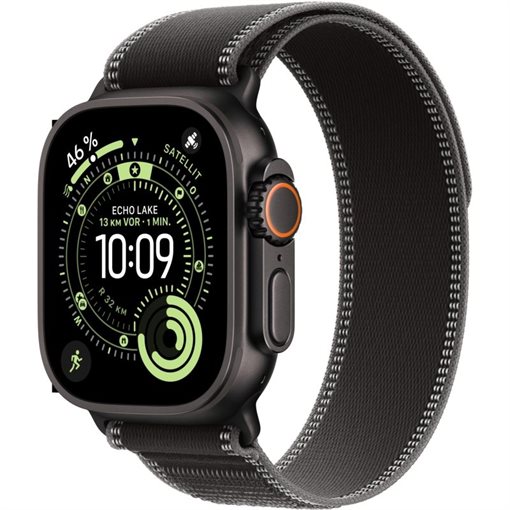 Apple Watch Ultra 3 Black Titanium Band:Black/charcoal Gr, M/L 64GB 49mm Apple Watch Ultra 3 Black Titanium Band:Black/charcoal Gr, M/L 64GB 49mm