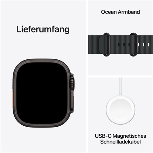 Apple Watch Ultra 3 Black Titanium Band:Schwarz 64GB 49mm Apple Watch Ultra 3 Black Titanium Band:Schwarz 64GB 49mm