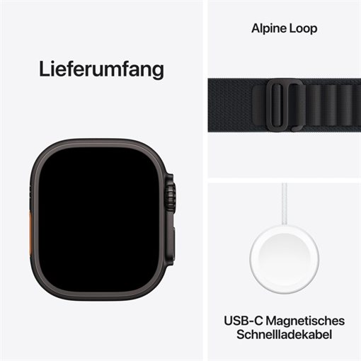 Apple Watch Ultra 3 Black Titanium Band:Schwarz Gr, L 64GB 49mm Apple Watch Ultra 3 Black Titanium Band:Schwarz Gr, L 64GB 49mm