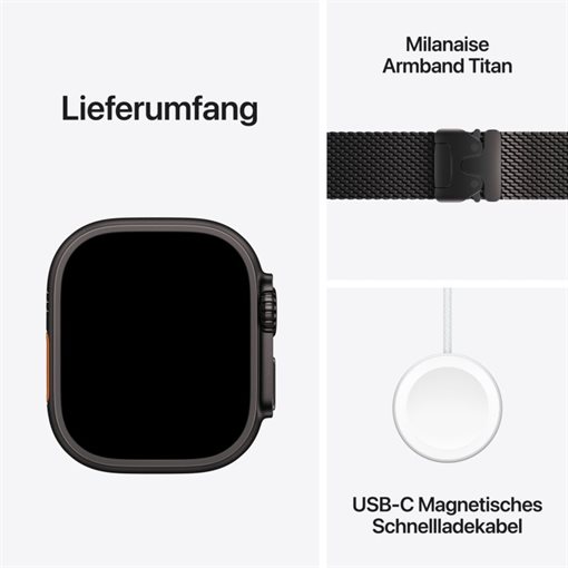 Apple Watch Ultra 3 Black Titanium Band:Schwarz Gr, L 64GB 49mm Apple Watch Ultra 3 Black Titanium Band:Schwarz Gr, L 64GB 49mm