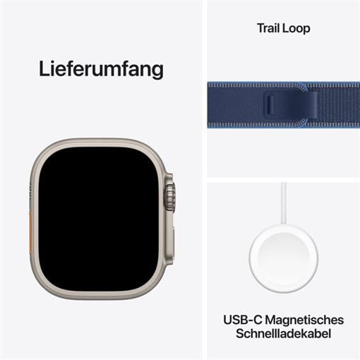 Apple Watch Ultra 3 Natürliches Titan Band:Blue/blue Gr, S/M 64GB 49mm Apple Watch Ultra 3 Natürliches Titan Band:Blue/blue Gr, S/M 64GB 49mm