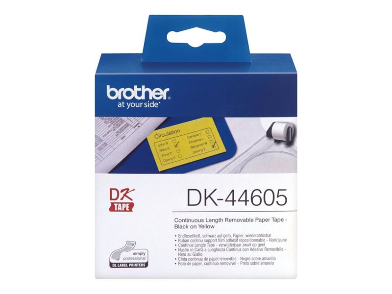 Brother Original - Etikettenrolle gelb 6,2cm x 30,
