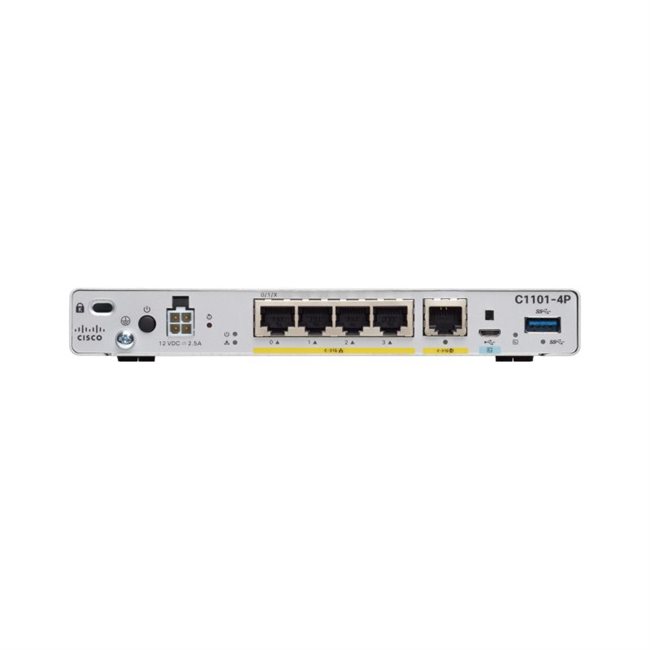 Cisco Integrated Services Router 1101 4-Port-Switch GigE Rack montierbar Cisco Integrated Services Router 1101 4-Port-Switch GigE Rack montierbar