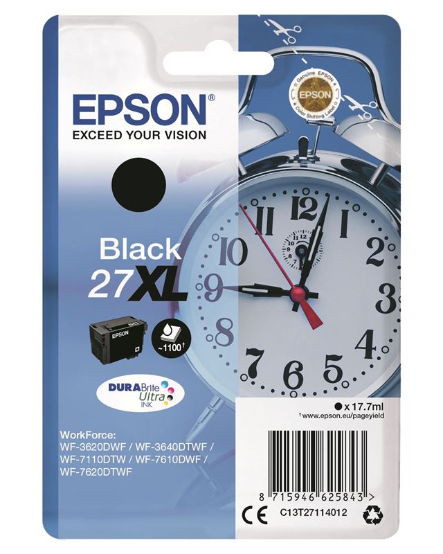 Epson Original - Tinte XL schwarz - 27 DURABrite