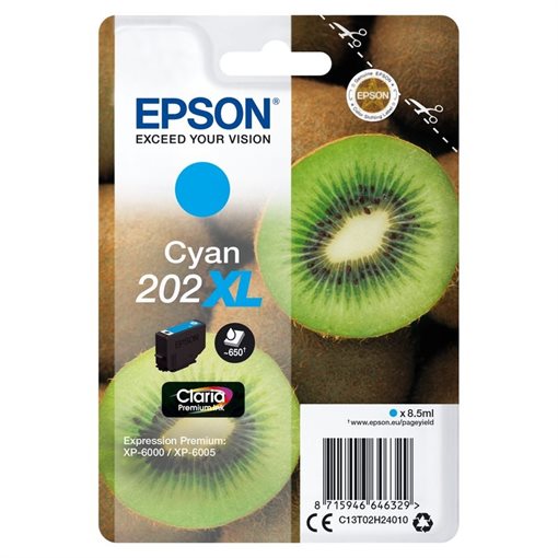 Epson Original 202XL Tinte cyan - C13T02H24010