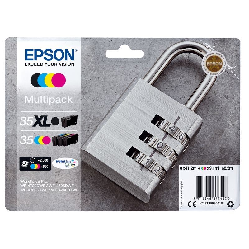 Epson Original 35 Tinte 4er Multipack bkcmy - C13T35994010 Epson Original 35 Tinte 4er Multipack bkcmy - C13T35994010