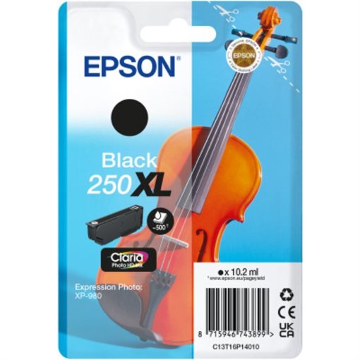 Epson Original HC Tinte schwarz 250XL Violin Claria - C13T16P14010 Epson Original HC Tinte schwarz 250XL Violin Claria - C13T16P14010
