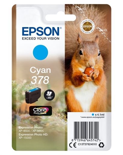 Epson Original - Tinte cyan -  C13T37824010