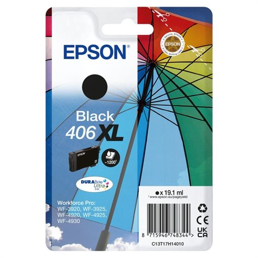 Epson Original XL Tinte schwarz 406XL Umbrella - C13T17H14010