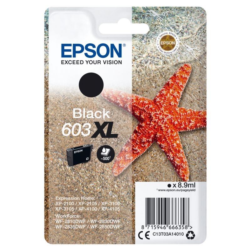 Epson Original XL Tinte schwarz 603XL - C13T03A14010