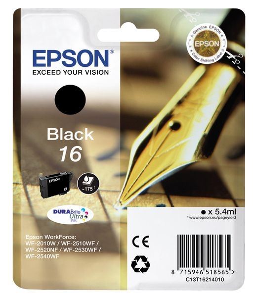 Epson Singlepack schwarz 16 Ultra Ink T1621 Epson Singlepack schwarz 16 Ultra Ink T1621