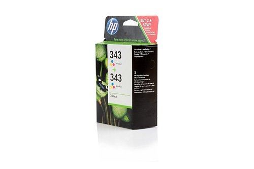HP 343 original 2er-Pack Tinte cyan, magenta, gelb - CB332EE HP 343 original 2er-Pack Tinte cyan, magenta, gelb - CB332EE