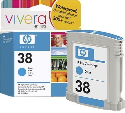 HP 38 original Tinte cyan - C9415A HP 38 original Tinte cyan - C9415A