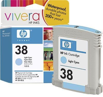 HP 38 original Tinte cyan - C9418A HP 38 original Tinte cyan - C9418A