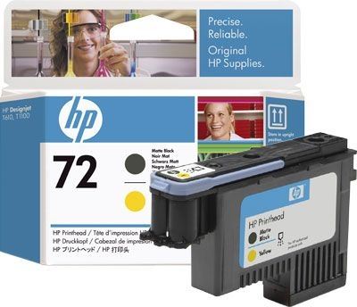 HP 72 Mattschwarz/gelb DesignJet Druckkopf - C9384A