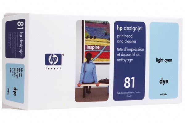 HP 81 cyan hell DesignJet Druckkopf und Druckkopfreiniger - C4954A HP 81 cyan hell DesignJet Druckkopf und Druckkopfreiniger - C4954A