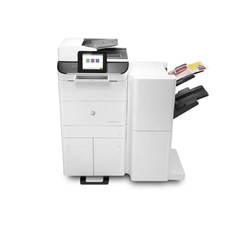 HP PageWide Managed Color Flow MFP E77660z+ mit 2 x 2000 Blatt-Zufuhr und Z4L04A Finisher