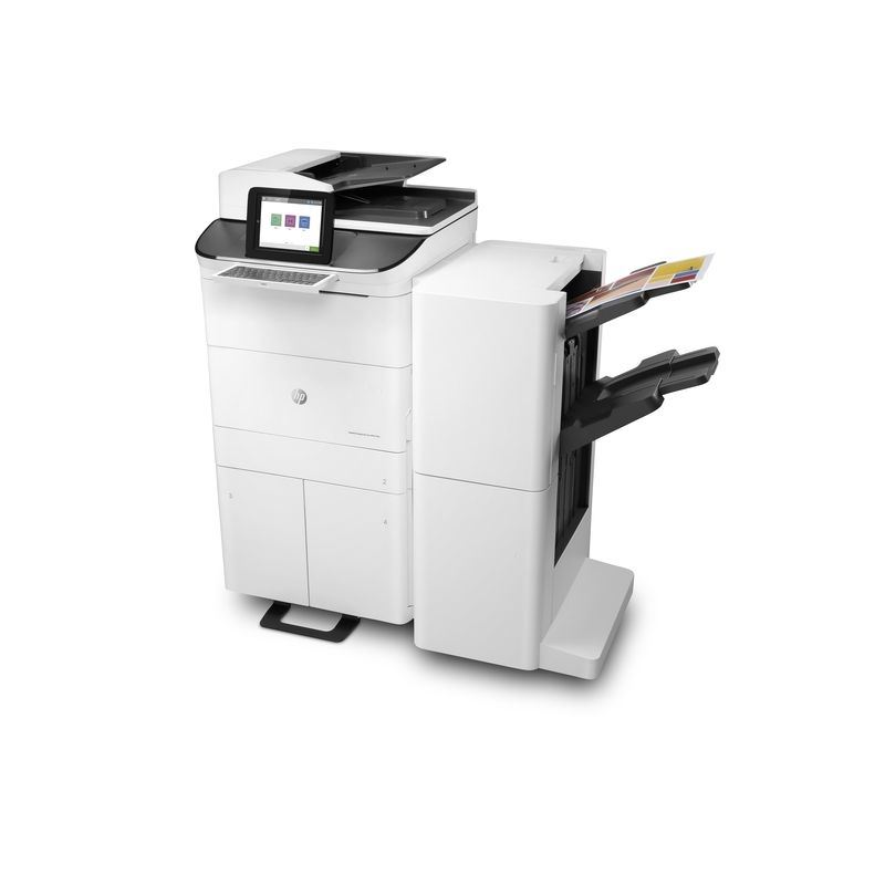HP PageWide Managed Color Flow MFP E77660z+ mit 2 x 2000 Blatt-Zufuhr und Z4L04A Finisher