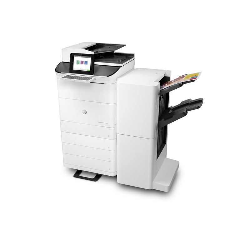 HP PageWide Managed Color Flow MFP E77660z+ mit 3 x 550 Blatt-Zufuhr und Z4L04A Finisher