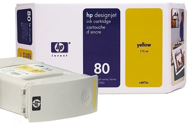 HP Tinte Nr. 80 für DJ 1050C/CM gelb - C4848A HP Tinte Nr. 80 für DJ 1050C/CM gelb - C4848A