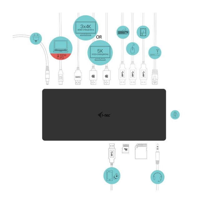 i-tec Dockingstation - USB-C / Thunderbolt 3 / Thunderbolt 4