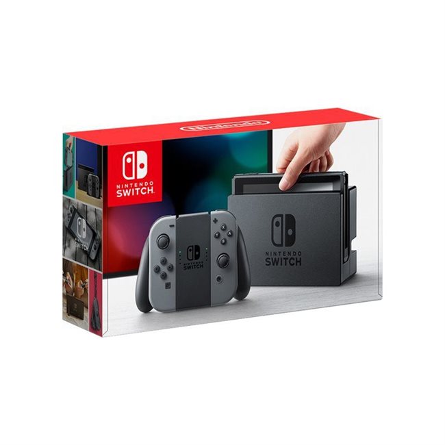 Nintendo Switch mit Grauen Joy-Con Spielkonsole Full HD Schwarz Nintendo Switch mit Grauen Joy-Con Spielkonsole Full HD Schwarz