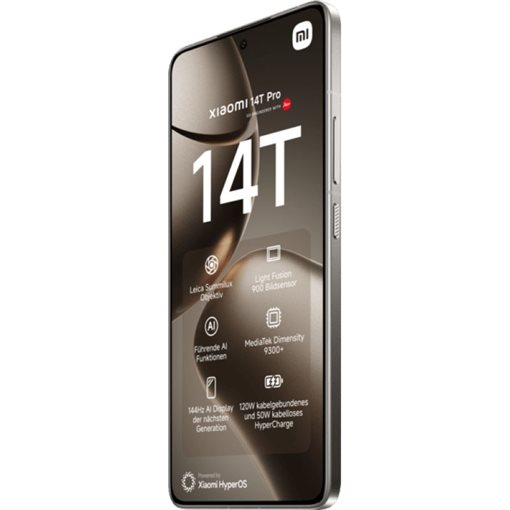 Xiaomi 14T Pro MZB0HHFEU 12GB RAM 512GB Titan Gray 16,9cm 6,67Zoll 5G