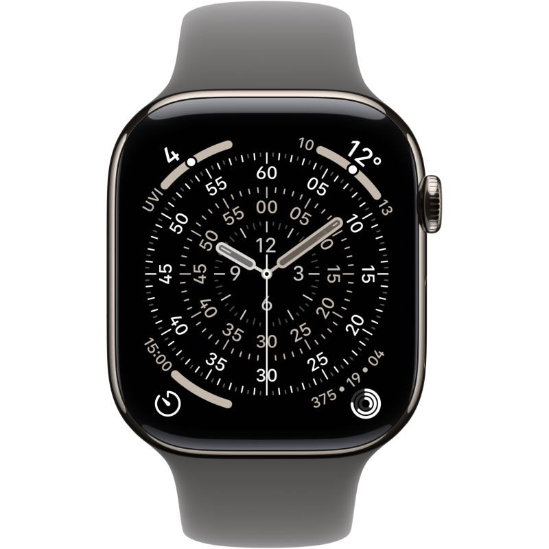 Apple Watch Series 11 Natürliches Titan Band:Stone Gray Gr, M/L 64GB 42mm