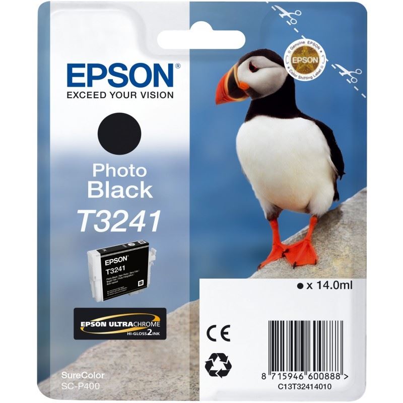 Epson Original - Tinte T3241 photo schwarz