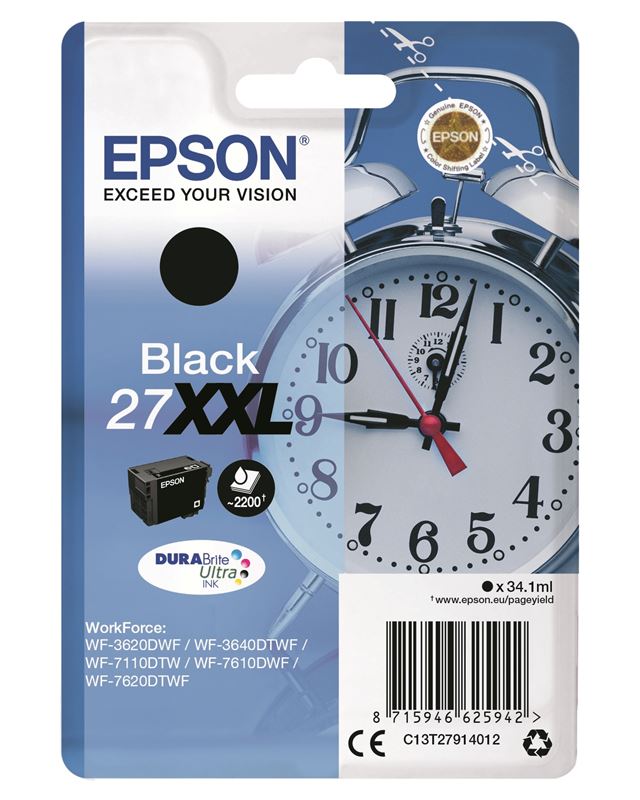 Epson Original - Tinte XXL schwarz - 27 DURABrite