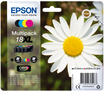 Epson Original Tinte Multipack 18XL BK/C/M/Y - C13T18164012