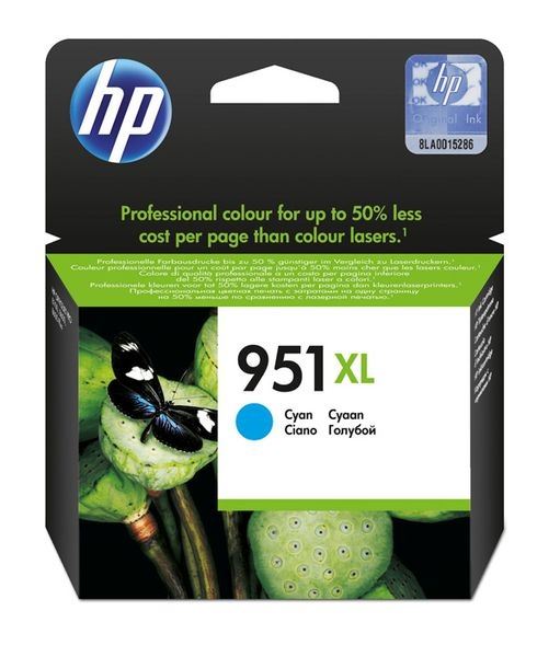 HP 951XL original HC Tinte cyan - CN046AE