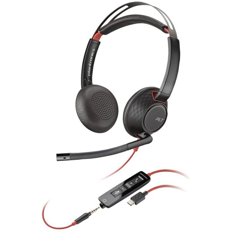 Poly Blackwire 5220 Kabelgebunden für Zoom, MS Teams, Skype mit USB-C