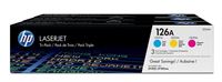 HP 126A original Tonerpaket cyan, magenta, gelb - CF341A