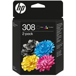 HP 308 Original 2er Pack Tinte multi-bkcmy - 6L6S6UE