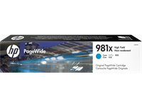 HP 981X original HC PageWide Tinte cyan - L0R09A