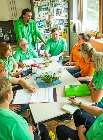 L'équipe de l'hospice pour enfants d'Allemagne centrale