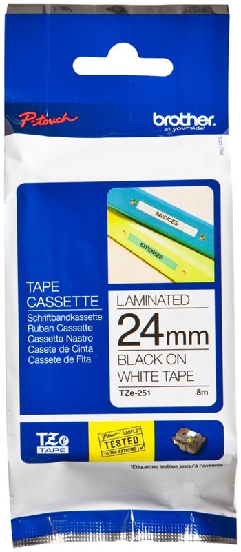 Brother originale nastro di colore nero - TZE251 Brother originale nastro di colore nero - TZE251