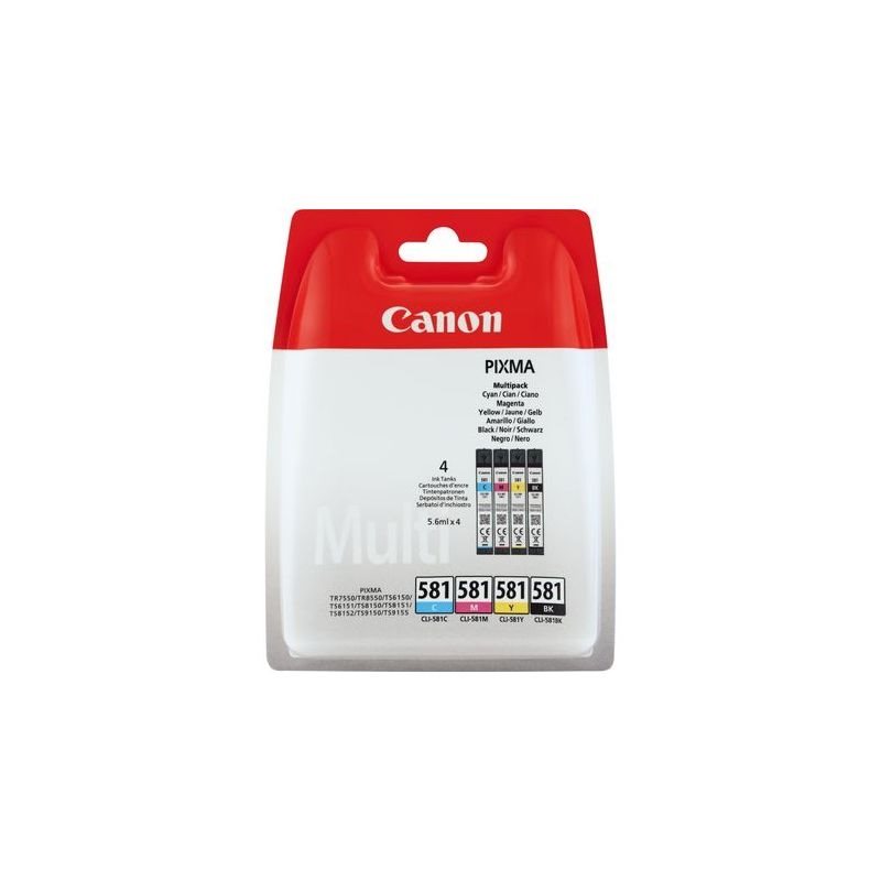 Canon Original Tinte Multi Pack CMYBK CLI-581 - 2103C004 Canon Original Tinte Multi Pack CMYBK CLI-581 - 2103C004