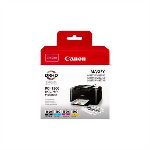 Canon Original Tinte Multipack BK/C/M/Y PGI-1500 - 9218B005 Canon Original Tinte Multipack BK/C/M/Y PGI-1500 - 9218B005