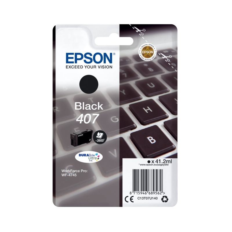 Epson Original Tinte schwarz 407 - C13T07U140 Epson Original Tinte schwarz 407 - C13T07U140