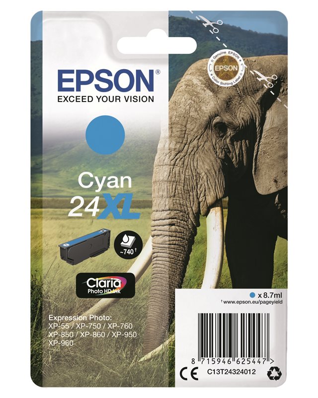 Epson Original - Tinte XL cyan - 24 Claria