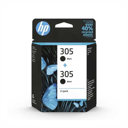 HP 305 Original Tinte Doppelpack schwarz - 6ZD18AE HP 305 Original Tinte Doppelpack schwarz - 6ZD18AE