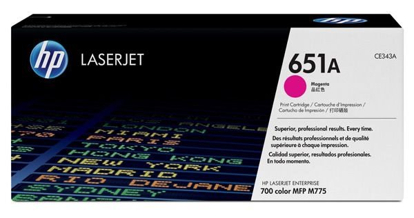 HP 651A toner magenta originale - CE343A HP 651A toner magenta originale - CE343A