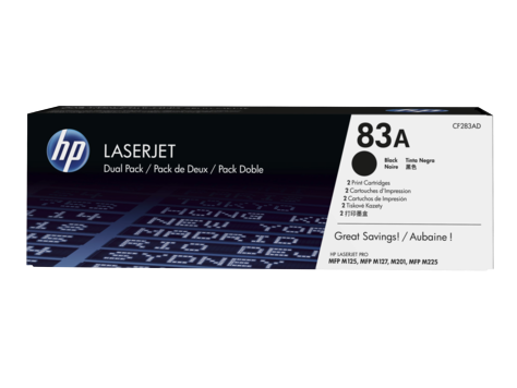 HP 83A original 2er-Pack Toner schwarz - CF283AD HP 83A original 2er-Pack Toner schwarz - CF283AD