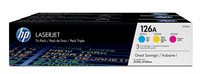 HP 126A originale Toner Package ciano, magenta, giallo - CF341A